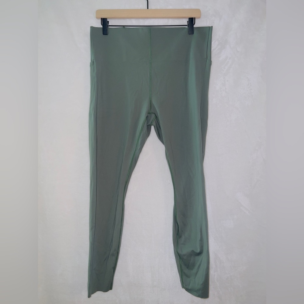 All in Motion Green High Waisted Front Seam Ankle Length Athletic Leggings XXL